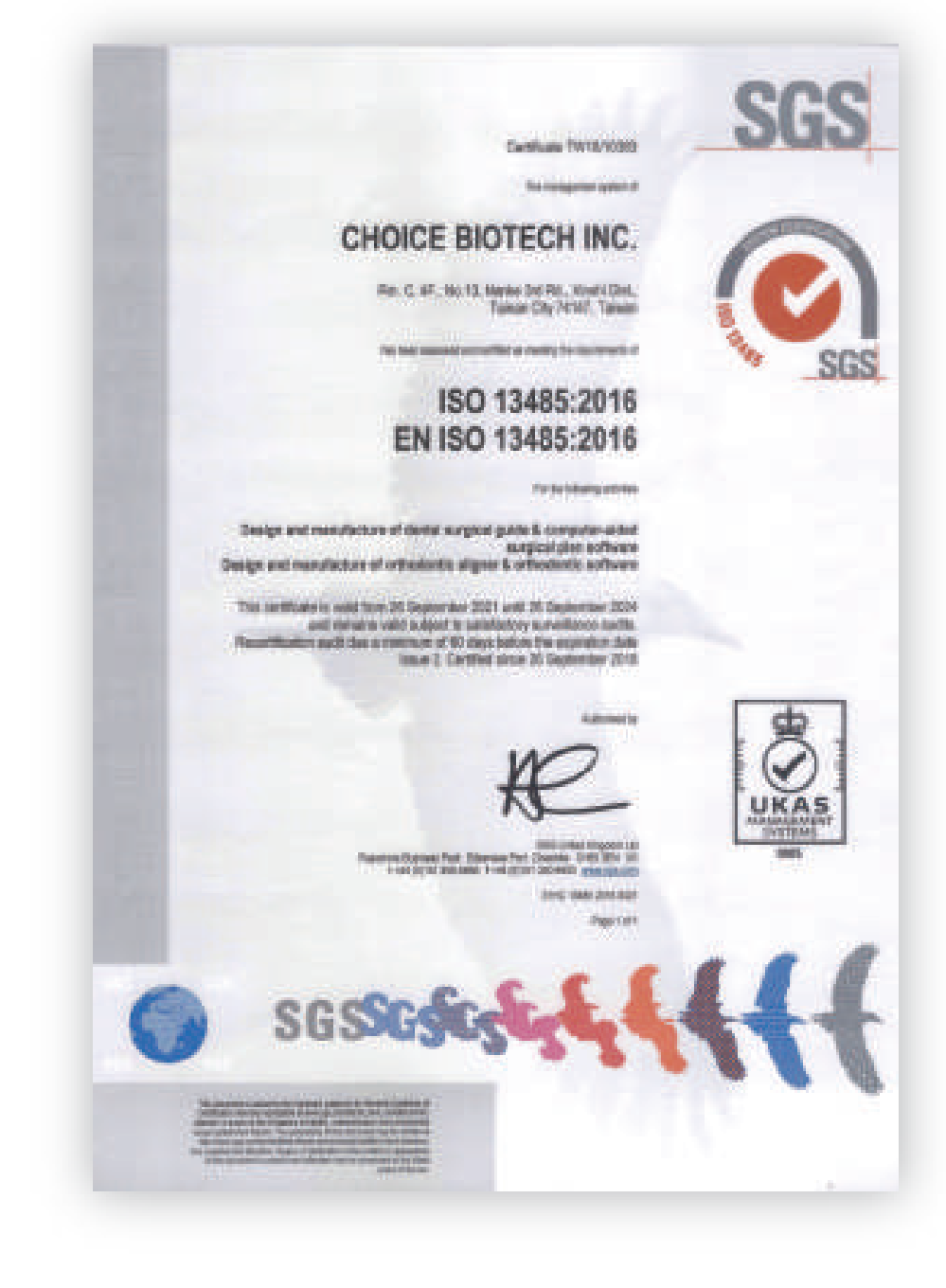 ISO 13485:2016 Certificate